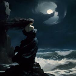 Whispers of the Abyss: The Lone Siren Awaits the Moon's Call