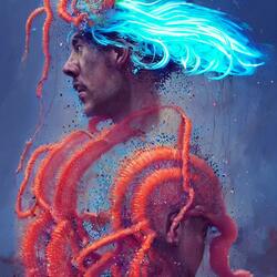 Jellyfish in a Man's Head