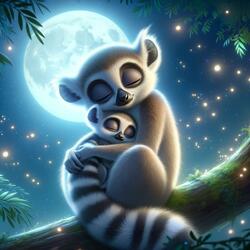 Sleepy Ring-Tailed Lemur Lullaby (Lemur catta)