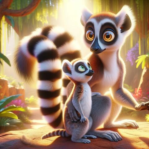 Canción del Lémur de Cola Anillada (Lemur catta) para Niños (Educacional)