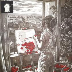 painting strawberries