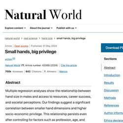 Small Hands, Big Privilege