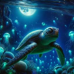 Sleepy Green Sea Turtle Lullaby (Chelonia mydas)