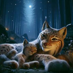 Sleepy Iberian Lynx Lullaby (Lynx pardinus)