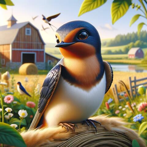 Canción de la Golondrina común (Hirundo rustica) para Niños [Educacional]