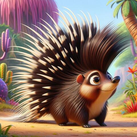 Canción del Puercoespín crestado (Hystrix cristata) para Niños [Educacional]