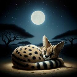 Sleepy Serval Lullaby (Leptailurus serval)