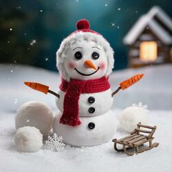 Snowman Rolling Through The Land