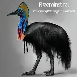 Cassowary Relaxing in a Rainforest