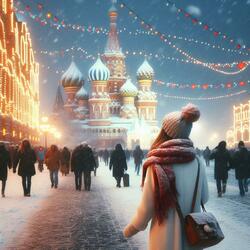 Snowfall in Moscow
