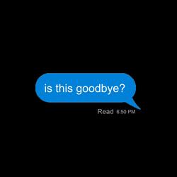 is this goodbye?