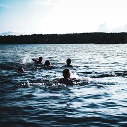 Baden im Sommer