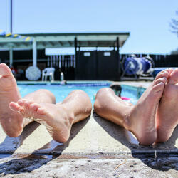 Baden im Sommer