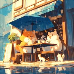 Cafe Cats and Dogs I