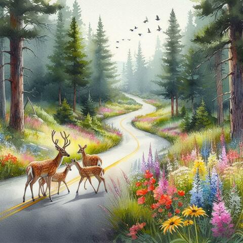 the piano on the forest path