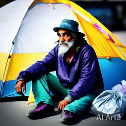 Filthy dust in a blacklighted room