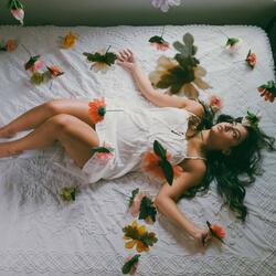 bed of flowers