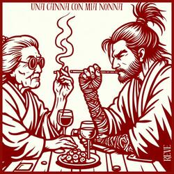 Una canna con mia nonna