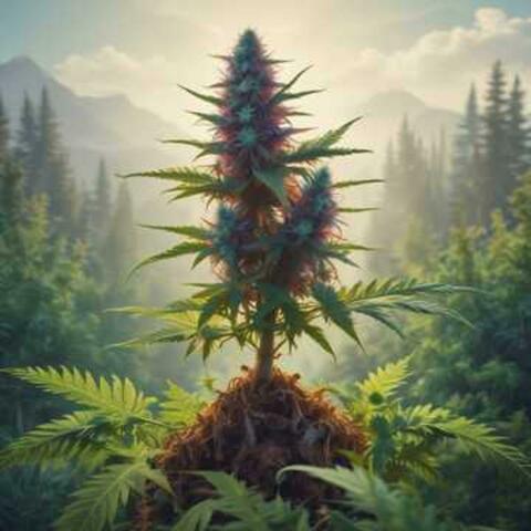 Sweet Weed rising in the air