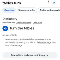 TABLES TURNED
