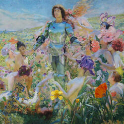 flores en la orilla