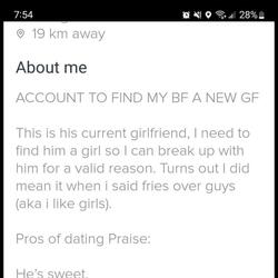 Account To Find My BF A New GF