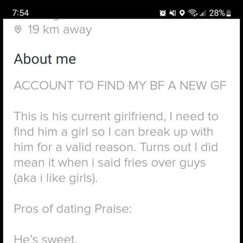 Account To Find My BF A New GF