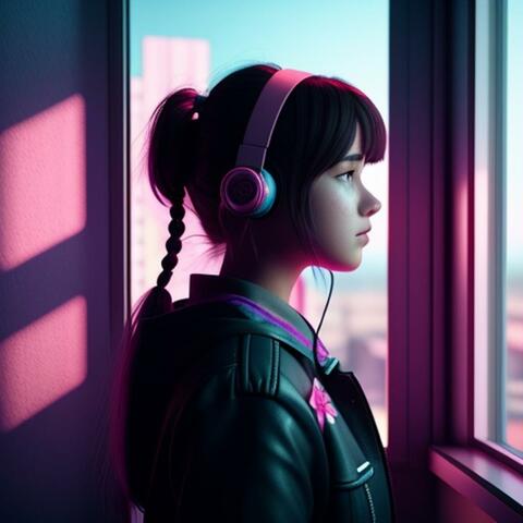 She, the one who observed the neon flowers