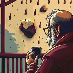 The Last Sip of Coffee as the Meteors Fall