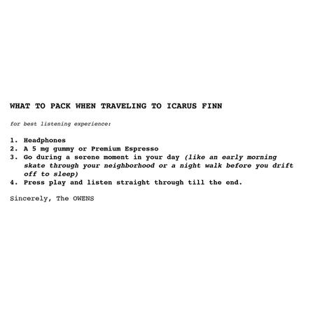 What To Pack When Traveling To Icarus Finn