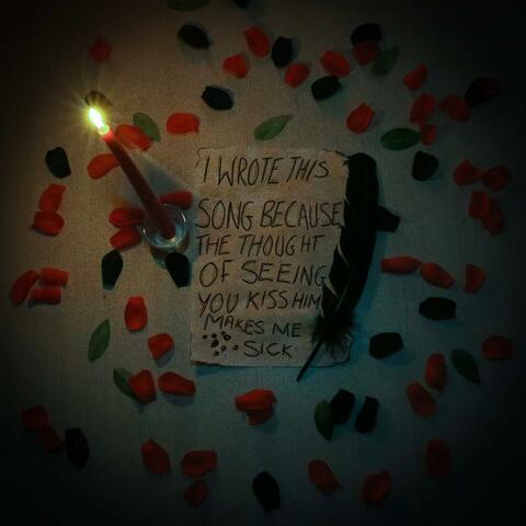 I wrote this song because the thought of seeing you kiss him makes me sick