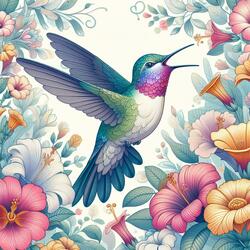 Lo-fi Hummingbird Fly