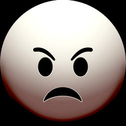 Angry White Circle