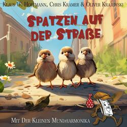 Spatzen auf der Straße