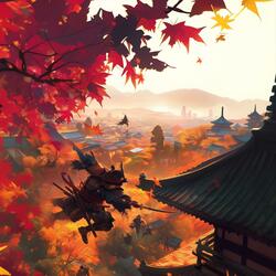 Samurai Ninja Spirits at Kyoto City in Autumn (take.4)
