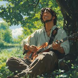 GUITAR IN THE GOLDEN LIGHT