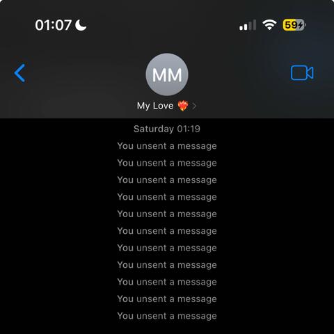 YOU UNSENT A MESSAGE