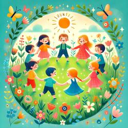 Ring Around the Rosie Nursery Rhyme