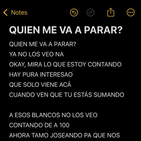 QUIEN ME VA A PARAR?