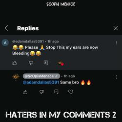 HATERS IN MY COMMENTS 2