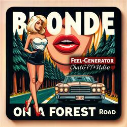 Blonde on a Forest Road