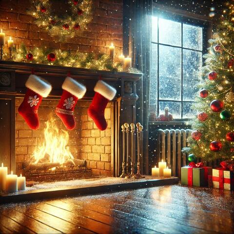 Cozy fireplace sounds and gentle Christmas ambiance, perfect for a calm and magical holiday night