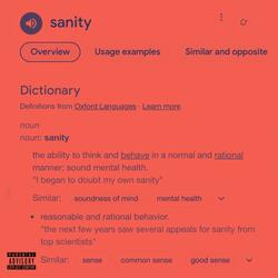 Sanity (Slow Version)