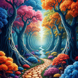 Beneath the colorful trees and bushes is another world.