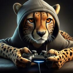 Cheetah playing games