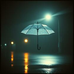Rainy Road, A Father's Wait