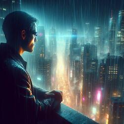pure ambient city rain night