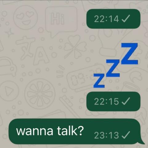 wanna talk?