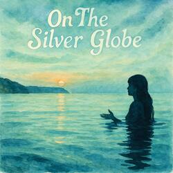 on the silver globe