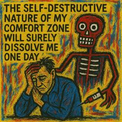 The self destructive nature of my comfort zone will surely dissolve me one day